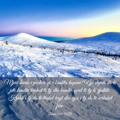 Picture 03 - Zakaria 11:17 ALB - Mjerë bariu i pavlerë që e braktis kopenë! - Bible Verse Picture