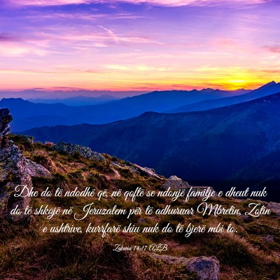 Picture 03 - Zakaria 14:17 ALB - Dhe do të ndodhë që, në qoftë se ndonjë - Bible Verse Picture