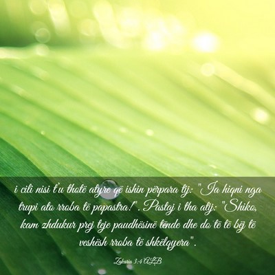 Picture 03 - Zakaria 3:4 ALB - i cili nisi t’u thotë atyre që ishin përpara - Bible Verse Picture