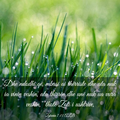 Picture 03 - Zakaria 7:13 ALB - Dhe ndodhi që, mbasi ai thërriste dhe ata nuk - Bible Verse Picture