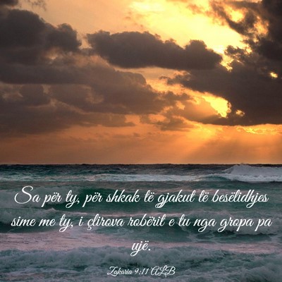 Picture 03 - Zakaria 9:11 ALB - Sa për ty, për shkak të gjakut të - Bible Verse Picture
