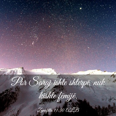 Picture 03 - Zanafilla 11:30 ALB - Por Saraj ishte shterpë, nuk kishte - Bible Verse Picture