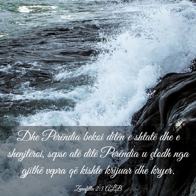 Picture 03 - Zanafilla 2:3 ALB - Dhe Perëndia bekoi ditën e shtatë dhe e - Bible Verse Picture