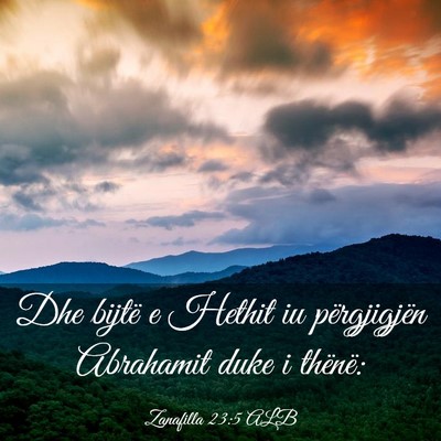 Picture 03 - Zanafilla 23:5 ALB - Dhe bijtë e Hethit iu përgjigjën Abrahamit - Bible Verse Picture
