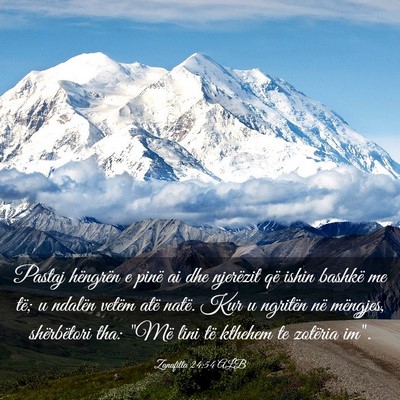 Picture 03 - Zanafilla 24:54 ALB - Pastaj hëngrën e pinë ai dhe njerëzit që - Bible Verse Picture