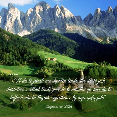Picture 03 - Zanafilla 27:40 ALB - Ti do të jetosh me shpatën tënde dhe do të - Bible Verse Picture