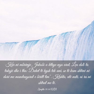 Picture 03 - Zanafilla 30:16 ALB - Kur në mbrëmje Jakobi u kthye nga arat, Lea - Bible Verse Picture