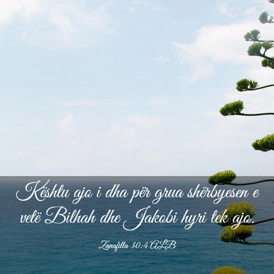 Picture 03 - Zanafilla 30:4 ALB - Kështu ajo i dha për grua shërbyesen e vetë - Bible Verse Picture