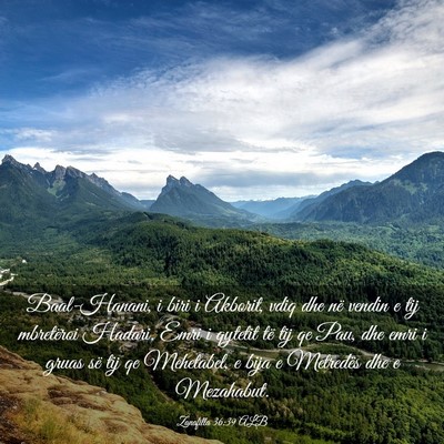 Picture 03 - Zanafilla 36:39 ALB - Baal-Hanani, i biri i Akborit, vdiq dhe në - Bible Verse Picture
