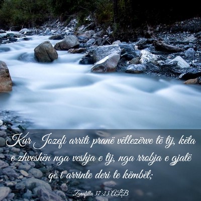 Picture 03 - Zanafilla 37:23 ALB - Kur Jozefi arriti pranë vëllezërve të tij, - Bible Verse Picture