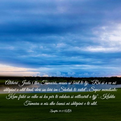 Picture 03 - Zanafilla 38:11 ALB - Atëherë Juda i tha Tamarës, nuses së birit - Bible Verse Picture