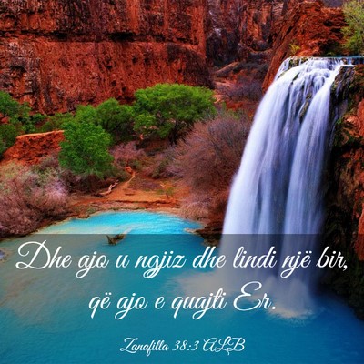 Picture 03 - Zanafilla 38:3 ALB - Dhe ajo u ngjiz dhe lindi një bir, që ajo e - Bible Verse Picture