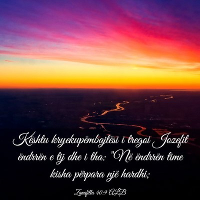 Picture 03 - Zanafilla 40:9 ALB - Kështu kryekupëmbajtësi i tregoi Jozefit - Bible Verse Picture