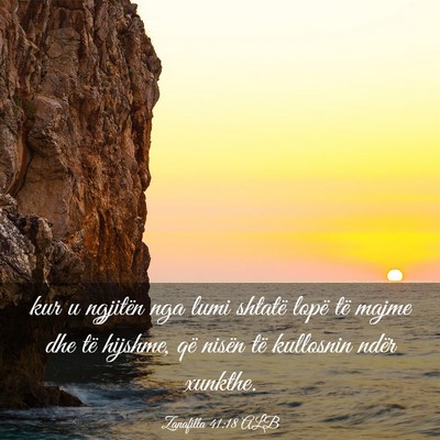 Picture 03 - Zanafilla 41:18 ALB - kur u ngjitën nga lumi shtatë lopë të majme - Bible Verse Picture