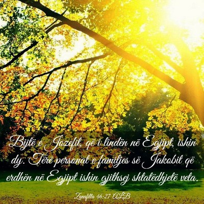 Picture 03 - Zanafilla 46:27 ALB - Bijtë e Jozefit, që i lindën në Egjipt, ishin - Bible Verse Picture