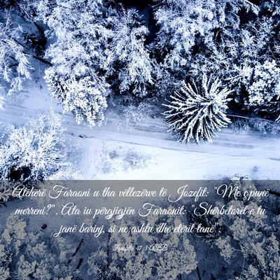 Picture 03 - Zanafilla 47:3 ALB - Atëherë Faraoni u tha vëllezërve të Jozefit: - Bible Verse Picture