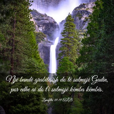 Picture 03 - Zanafilla 49:19 ALB - Një bandë grabitësish do të sulmojë Gadin, - Bible Verse Picture