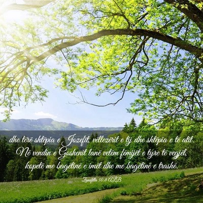 Picture 03 - Zanafilla 50:8 ALB - dhe tërë shtëpia e Jozefit, vëllezërit e tij - Bible Verse Picture