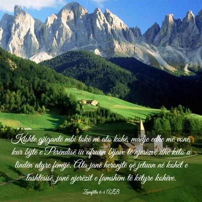Picture 03 - Zanafilla 6:4 ALB - Kishte gjigantë mbi tokë në ato kohë, madje - Bible Verse Picture