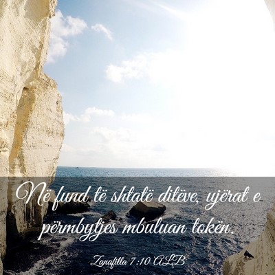 Picture 03 - Zanafilla 7:10 ALB - Në fund të shtatë ditëve, ujërat e - Bible Verse Picture