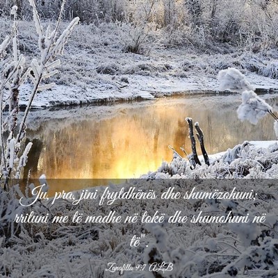 Picture 03 - Zanafilla 9:7 ALB - Ju, pra, jini frytdhënës dhe shumëzohuni; - Bible Verse Picture
