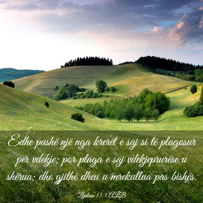 Picture 03 - Zbulesa 13:3 ALB - Edhe pashë një nga krerët e saj si të - Bible Verse Picture