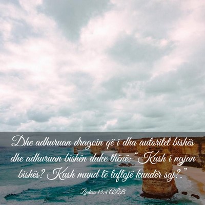 Picture 03 - Zbulesa 13:4 ALB - Dhe adhuruan dragoin që i dha autoritet bishës - Bible Verse Picture