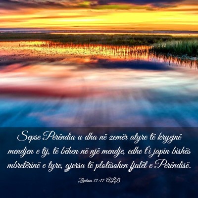 Picture 03 - Zbulesa 17:17 ALB - Sepse Perëndia u dha në zemër atyre të - Bible Verse Picture