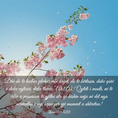 Picture 03 - Zbulesa 18:19 ALB - Dhe do të hedhin pluhur mbi kryet, do të - Bible Verse Picture