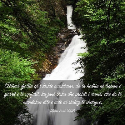 Picture 03 - Zbulesa 20:10 ALB - Atëherë djallin që i kishte mashtruar, do ta - Bible Verse Picture