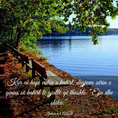 Picture 03 - Zbulesa 6:7 ALB - Kur ai hapi vulën e katërt, dëgjova zërin e - Bible Verse Picture