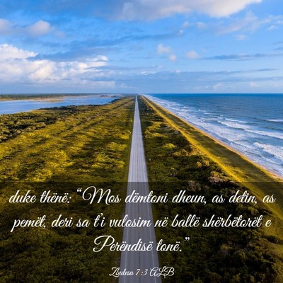 Picture 03 - Zbulesa 7:3 ALB - duke thënë: “Mos dëmtoni dheun, as detin, as - Bible Verse Picture