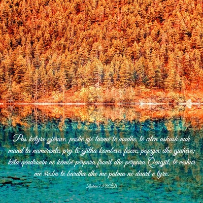 Picture 03 - Zbulesa 7:9 ALB - Pas këtyre gjërave, pashë një turmë të - Bible Verse Picture