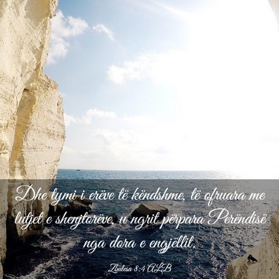 Picture 03 - Zbulesa 8:4 ALB - Dhe tymi i erëve të këndshme, të ofruara me - Bible Verse Picture
