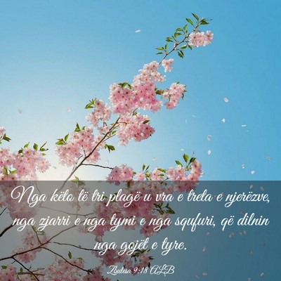 Picture 03 - Zbulesa 9:18 ALB - Nga këto të tri plagë u vra e treta e - Bible Verse Picture