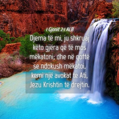 Picture 04 - 1 Gjonit 2:1 ALB - Djema të mi, ju shkruaj këto gjëra që të mos - Bible Verse Picture