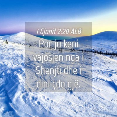Picture 04 - 1 Gjonit 2:20 ALB - Por ju keni vajosjen nga i Shenjti dhe i dini - Bible Verse Picture
