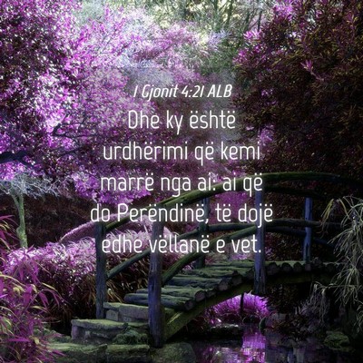 Picture 04 - 1 Gjonit 4:21 ALB - Dhe ky është urdhërimi që kemi marrë nga ai: - Bible Verse Picture