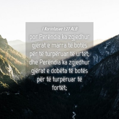 Picture 04 - 1 Korintasve 1:27 ALB - por Perëndia ka zgjedhur gjërat e marra të - Bible Verse Picture