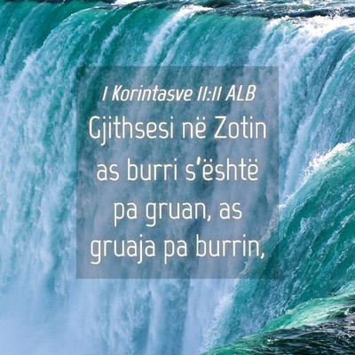 Picture 04 - 1 Korintasve 11:11 ALB - Gjithsesi në Zotin as burri s’është pa - Bible Verse Picture