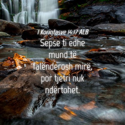 Picture 04 - 1 Korintasve 14:17 ALB - Sepse ti edhe mund të falënderosh mirë, por - Bible Verse Picture