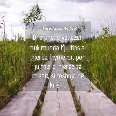 Picture 04 - 1 Korintasve 3:1 ALB - Dhe unë, o vëllezër, nuk munda t’ju flas si - Bible Verse Picture