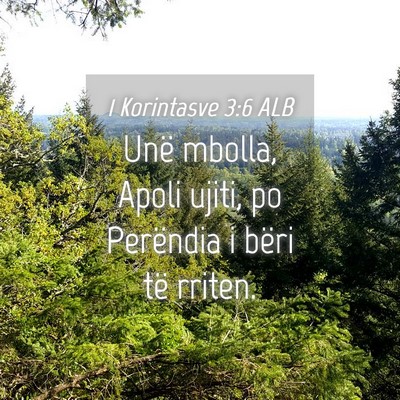 Picture 04 - 1 Korintasve 3:6 ALB - Unë mbolla, Apoli ujiti, po Perëndia i bëri - Bible Verse Picture