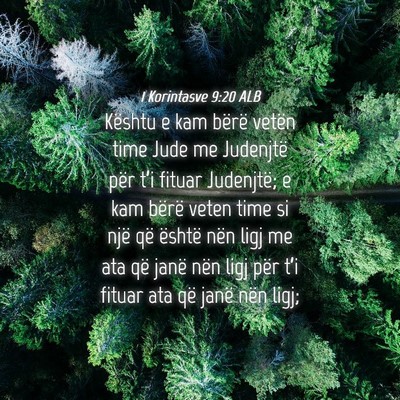Picture 04 - 1 Korintasve 9:20 ALB - Kështu e kam bërë vetën time Jude me - Bible Verse Picture
