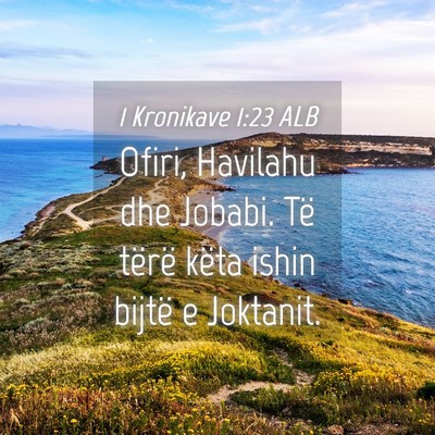 Picture 04 - 1 Kronikave 1:23 ALB - Ofiri, Havilahu dhe Jobabi. Të tërë këta - Bible Verse Picture