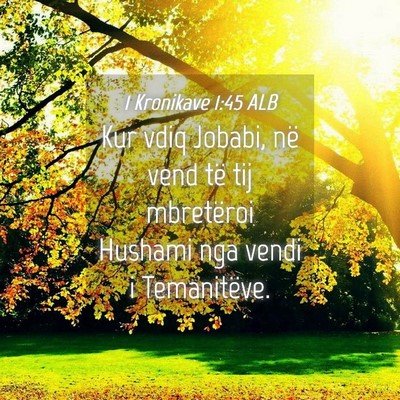Picture 04 - 1 Kronikave 1:45 ALB - Kur vdiq Jobabi, në vend të tij mbretëroi - Bible Verse Picture