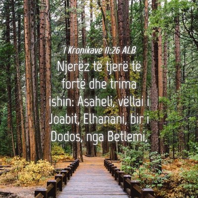 Picture 04 - 1 Kronikave 11:26 ALB - Njerëz të tjerë të fortë dhe trima ishin: - Bible Verse Picture
