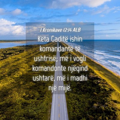 Picture 04 - 1 Kronikave 12:14 ALB - Këta Gaditë ishin komandantë të ushtrisë; - Bible Verse Picture