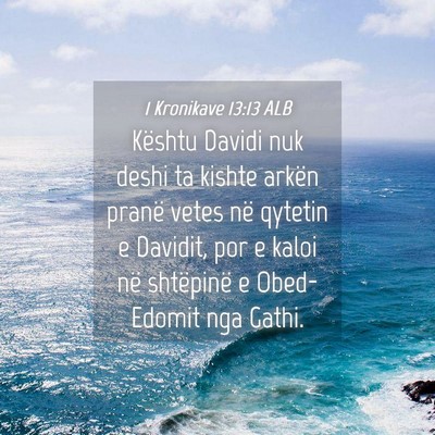 Picture 04 - 1 Kronikave 13:13 ALB - Kështu Davidi nuk deshi ta kishte arkën pranë - Bible Verse Picture