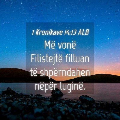 Picture 04 - 1 Kronikave 14:13 ALB - Më vonë Filistejtë filluan të shpërndahen - Bible Verse Picture
